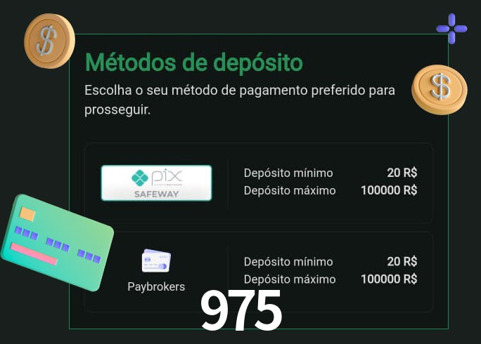O cassino 975 oferece uma grande variedade de métodos de pagamento